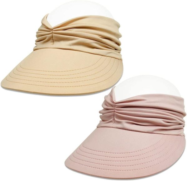 Sun Hat Women Sun Beach Visor Cap UV Protection with Wide Brim for Sports Beach Golf Hiking