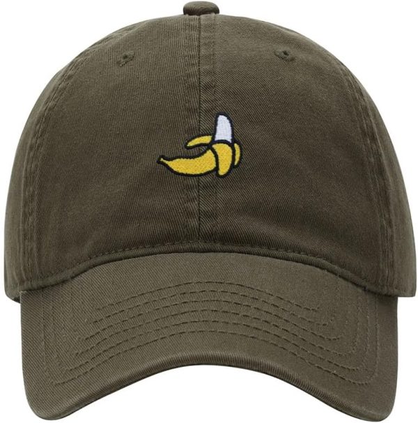 Baseball Cap for Men Women Banana Peel Embroidered Washed Cotton Dad Hat Baseball Caps