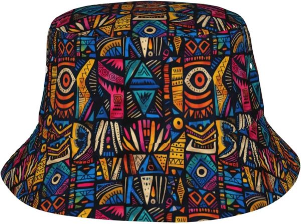 Hawaii Bucket Hat Summer Beach Cap Palm Tree Bucket Hats Tropical Flower Plant Sun Hat for Fishing Hiking Camping