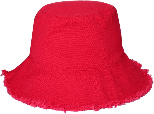 Sun Hats for Women Summer Casual Wide Brim Cotton Bucket Hat Beach Vacation Travel Accessories