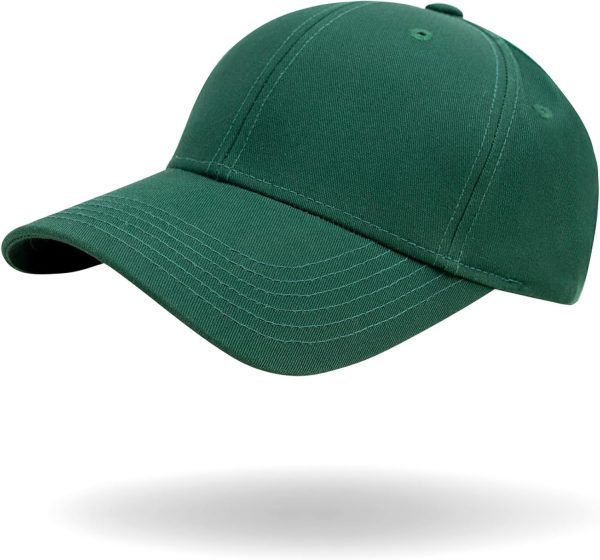 Regular Baseball Cap for Men & Women | Adjustable Plain Hat for Sun Protection, Unisex Classic Sports Cap with Custom Fit
