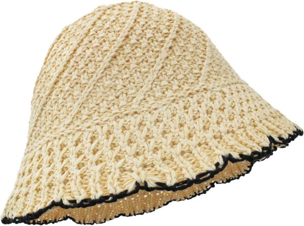 Women's Bucket Hat, Foldable Packable Straw Hat Fashion Sun Hat Breathable Summer Beach Hat for Travel Outdoor